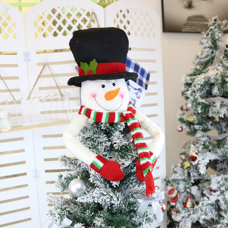 クリスマスの装飾2021雪だるまの木のトッパーの布トップの装飾を￥6,472 DHgate