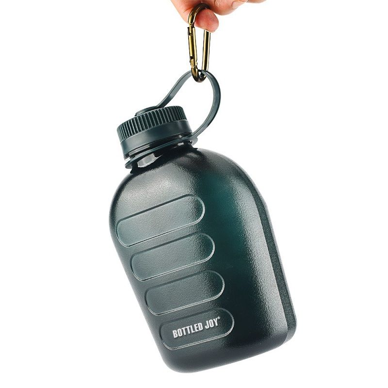 Botella de Cantina Militar al Aire Libre 1L Camping Senderismo Mochilero Supervivencia Botella de Agua Hervidor con Tapa Benkeg Cantimplora