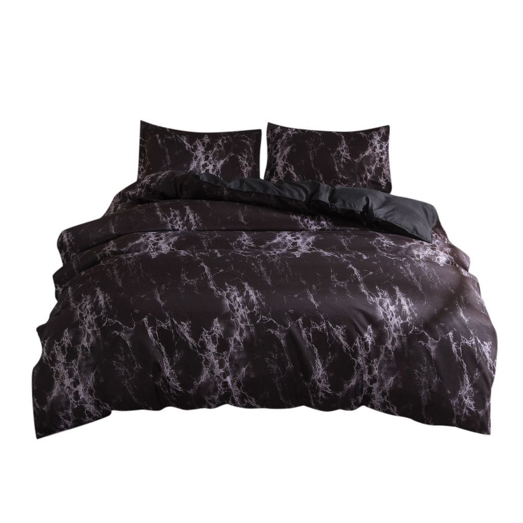 Marble Bedding Set Purple White Black Coffee Blue Duvet Cover Twin