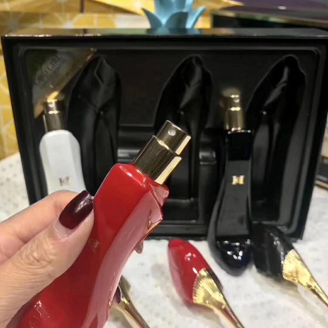 high heel perfume red