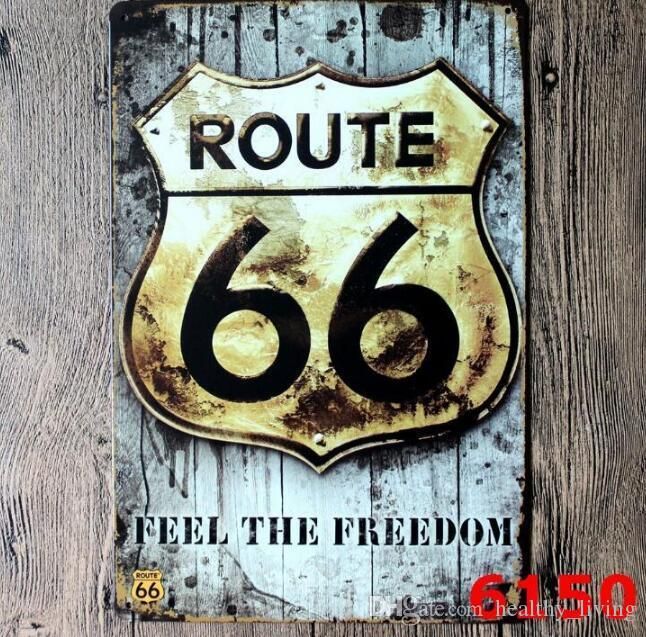 2020 Vintage Metal Tin Signs For Wall Decor Route 66 Iron Paintings 20 30cm Metal Signs Tin Plate Pub Bar Garage Retro Home Decoration 002 From Magic Living 2 02 Dhgate Com