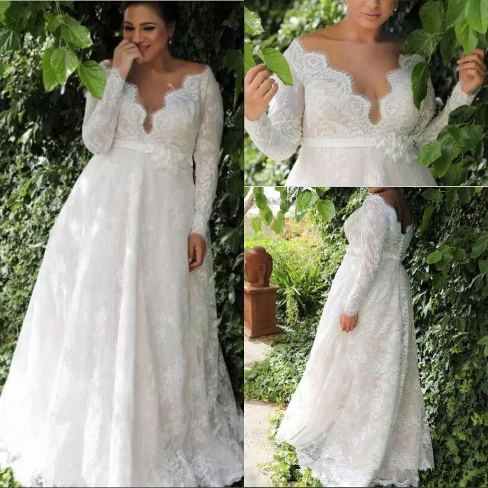 Garden A Line Empire Waist Lace Plus 