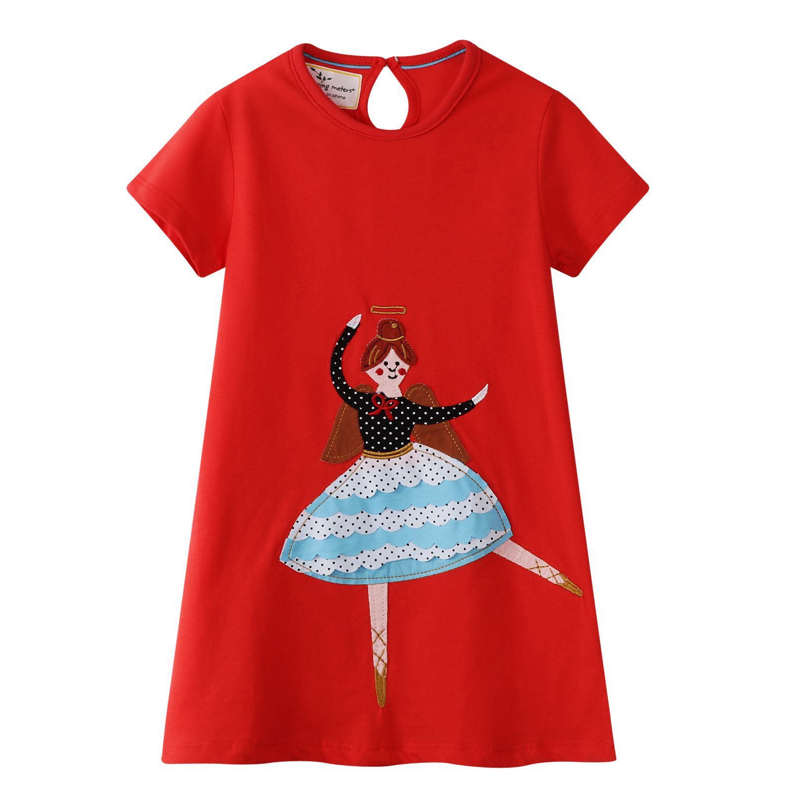 Compre 2019 New Dance Girls Appliqued Una Linea Vestido Moda