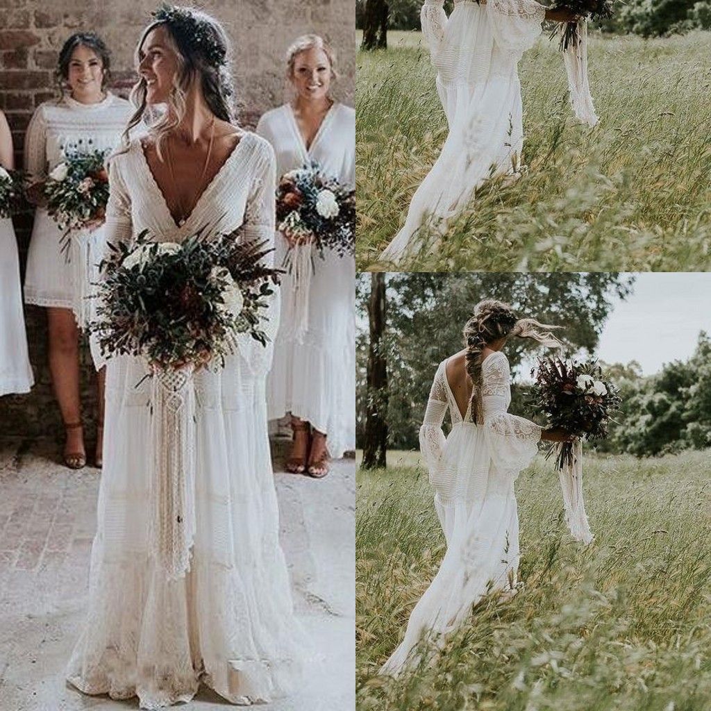 casual bohemian wedding dresses