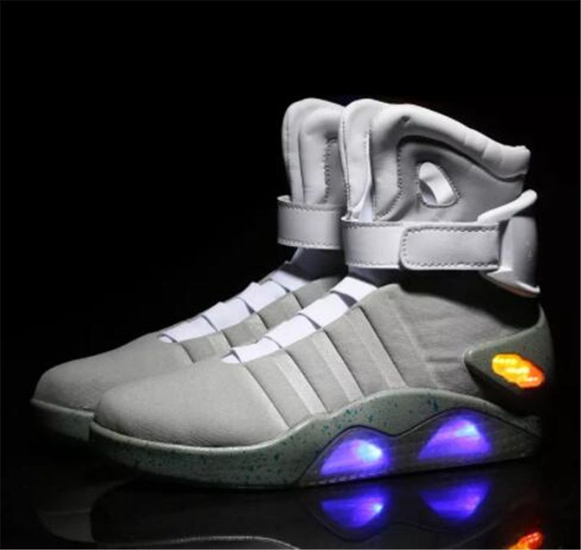 Wholesale Air Mag Sneakers Marty McFly LED Shoes Back To Future Glow In ...