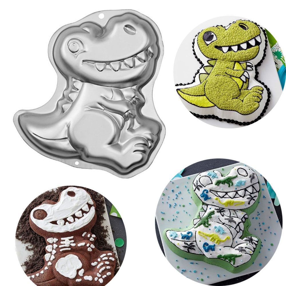 Forma de dinosaurio 3D Moldes para Galletas de Pastel Fondant Herramientas de decoración de Pasteles Moldes de Jalea Cocina Pastelería Hornear Herramienta Forma de dinosaurio 3D Moldes para Galletas de Pastel Fondant Herramientas de decoración de Pasteles Moldes de Jalea Cocina Pastelería Hornear Herramienta