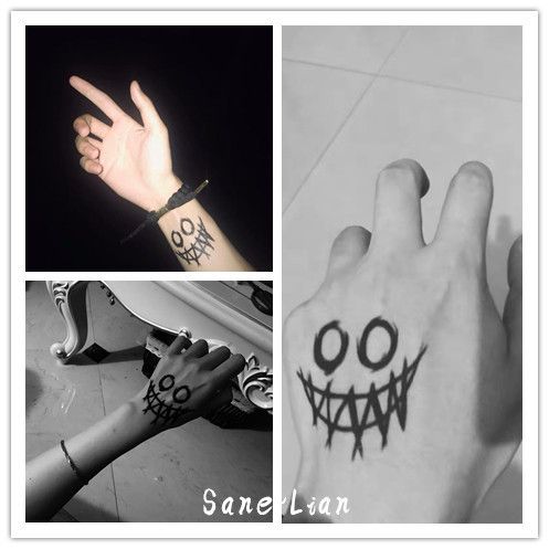 Acheter Joker Visage Grand Autocollant De Tatouage Temporaire étanche Adulte Hommes Femmes Party Favor Faux Tatouages 15x11cm T190711 De 1709 Du