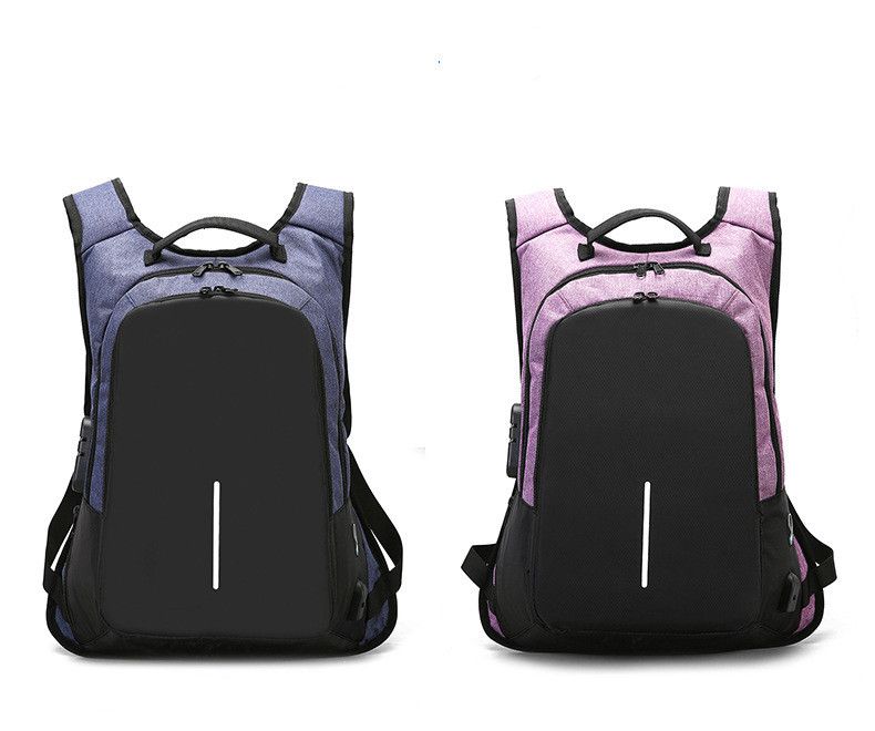 Anti-theft Mens USB /& Charger Port Backpack Laptop Notebook Travel School Bags