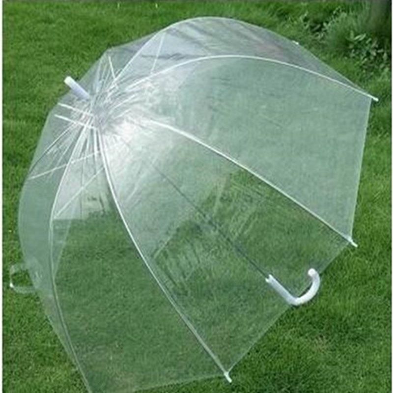 Romantic Clear Bubble Umbrella Transparent Dome Umbrella Cherry Blossom Wedding Decoration