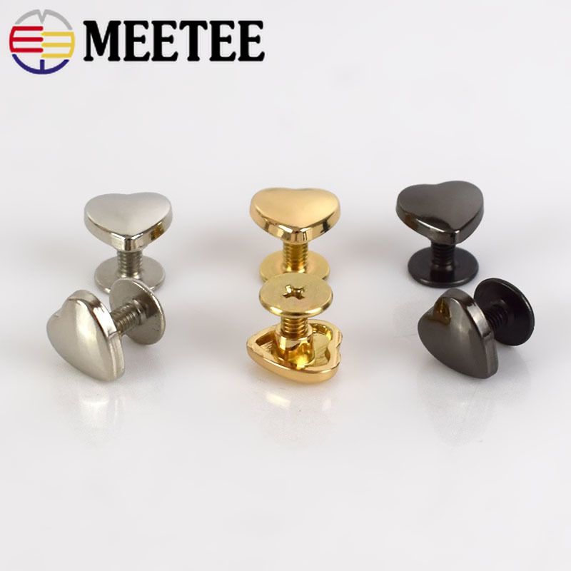 Solid Brass Leather Craft Skull Rivet Screw Decor Hardware Accessories