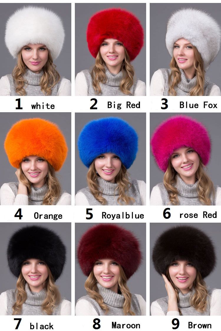 fur round hat