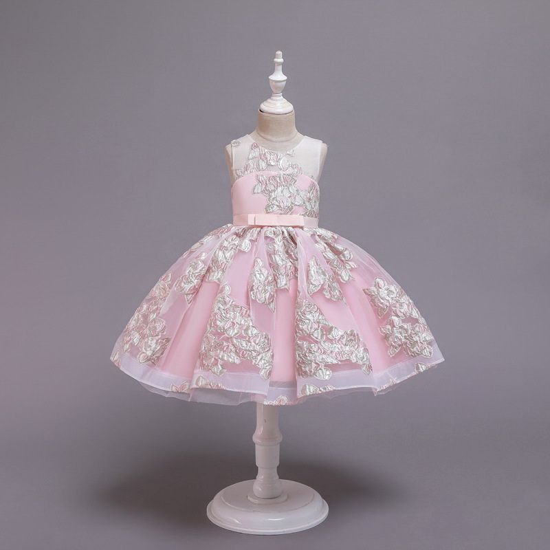 jacquard flower girl dress