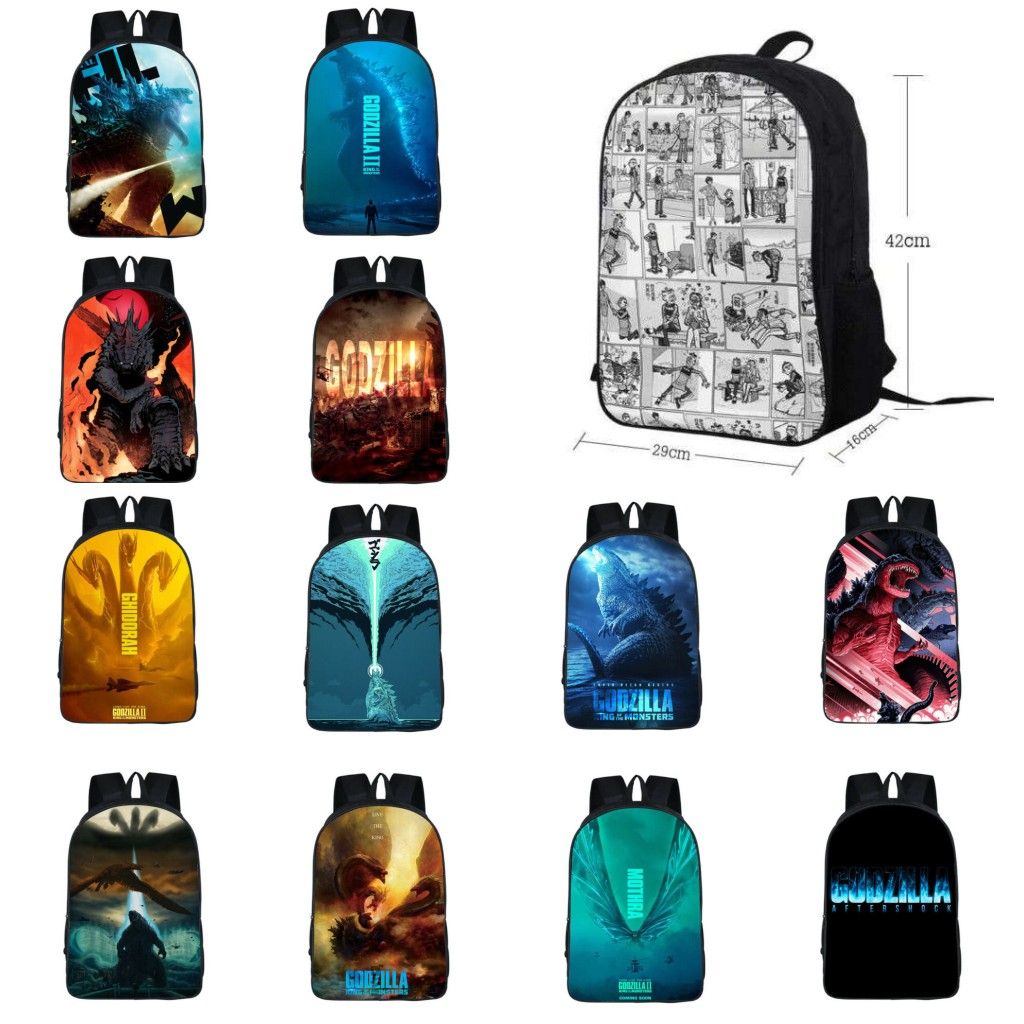 godzilla book bag