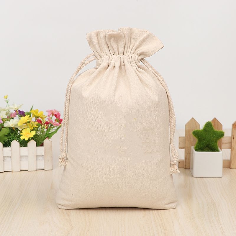 canvas bolsas drawstring