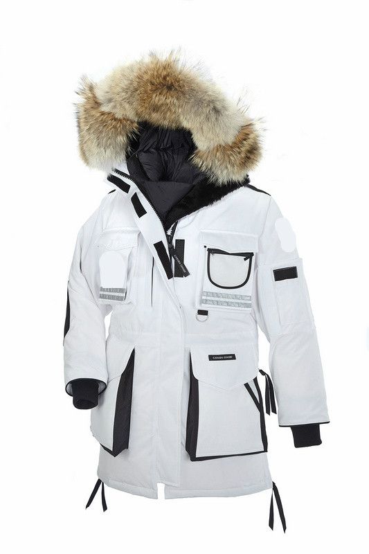 white snow parka