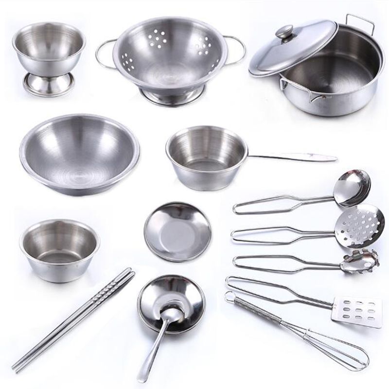 stainless steel kids kitchen set