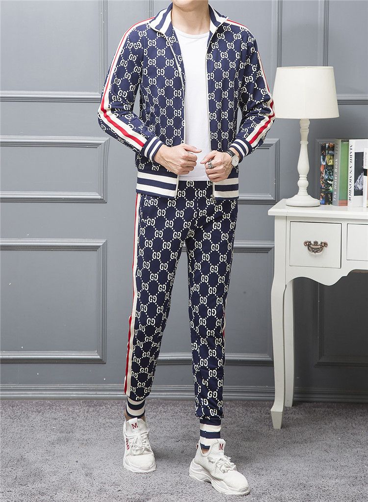 2020 Printed Plain Tracksuit Mens Spring Tracksuit Set 2019 New Style