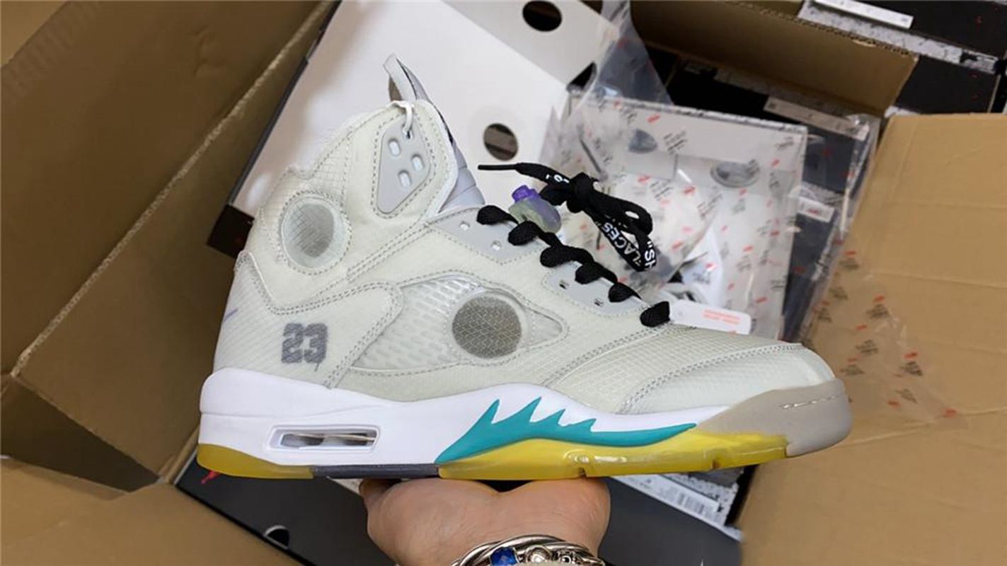 Compra OFF WHITE X AIR JORDAN 5 RETRO SP 2020 Zapatos De Los Nuevos Hombres  5S Baloncesto Off 5 3M Verde Naranja Blanco Deporte Mejor Calidad De Diseño  En Las Zapatillas De