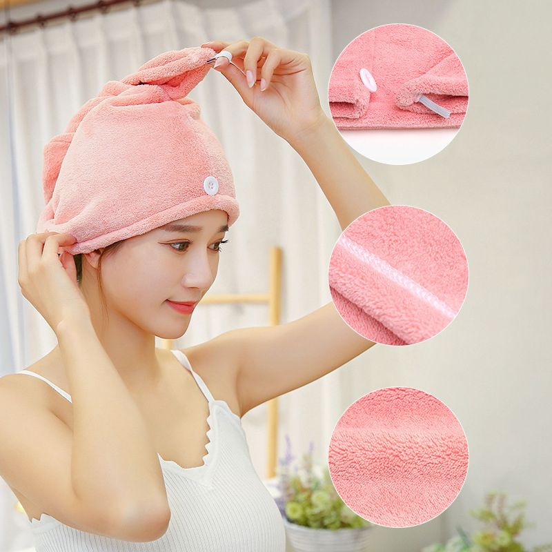 Microfibre After Shower Hair Drying Wrap Womens Girls Ladys Towel Quick ...