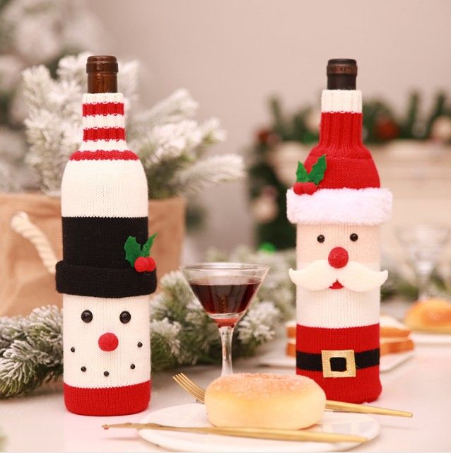 Santa Claus Wine Bottle Cover Bag Gift Package Cover Ugly