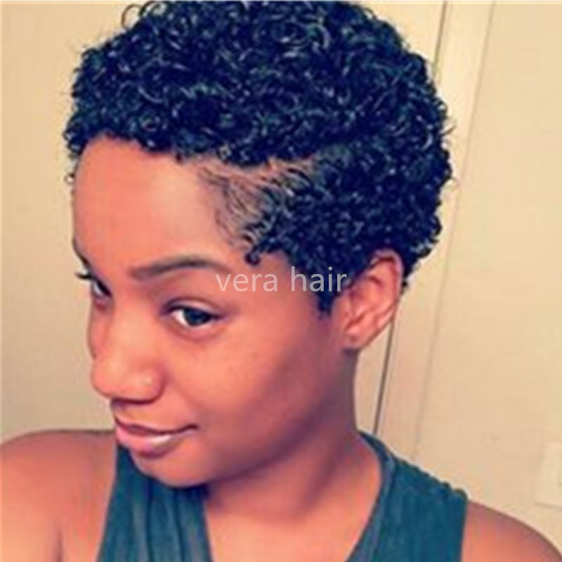 Human Hair Wigs African American Wigs Pixie Cuts Brazilian Virgin