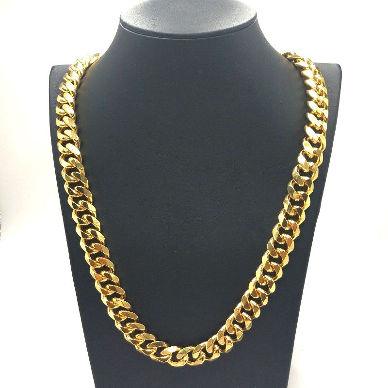 USENSETBig Heavy Mens 15 Mm Wide 18k 