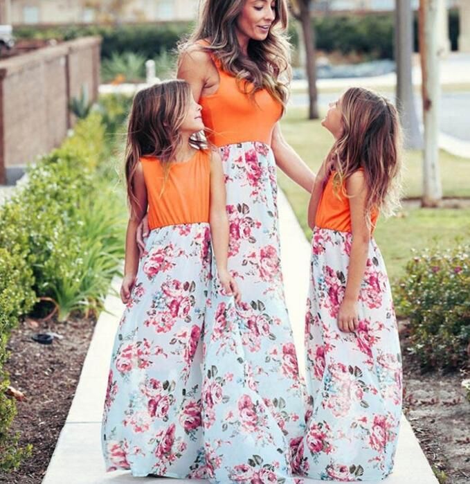 robe longue mere fille