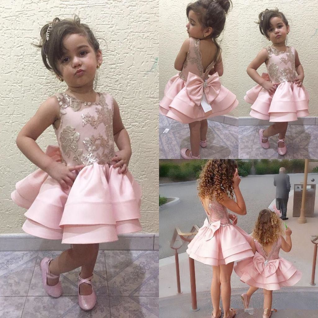 Blush Backless Flower Girl Dresses ...