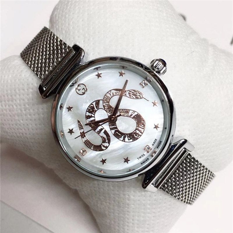 Luxury Diamond Watch Ladies Snakeskin Pattern Steel Mesh Strap Brand Quartz Watch Fashion Rose Gold Silver Casual Dress Watch Reloj Mujer Discount Watch Chronograph Watches From Rx1908 27 41 Dhgate Com