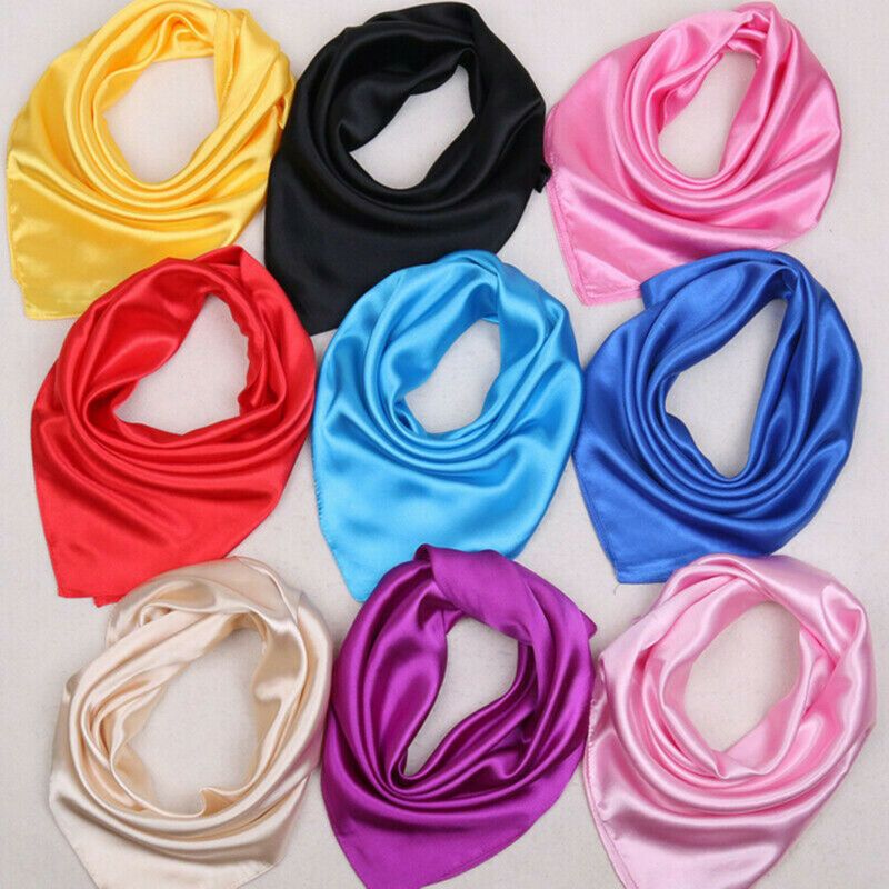 Women/'s Charm Solid Candy-Color Kerchief Scarf Small Square Office Soft Scarve