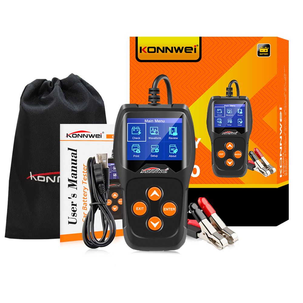 KONNWEI KW600 Car Battery Tester Analyzer 100 To 2000CCA Test Battery
