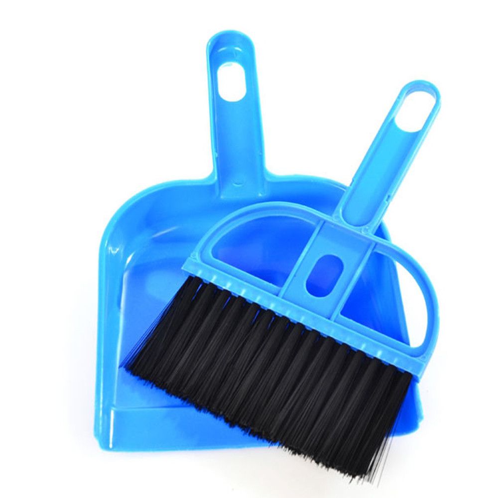 JIUY Sweep Mini Desktop Spazzola di Pulizia Piccola Scopa Paletta Paletta Scopa Set Spazzola della Tastiera di Computer Cute Little Broom Suit Multi-Color 