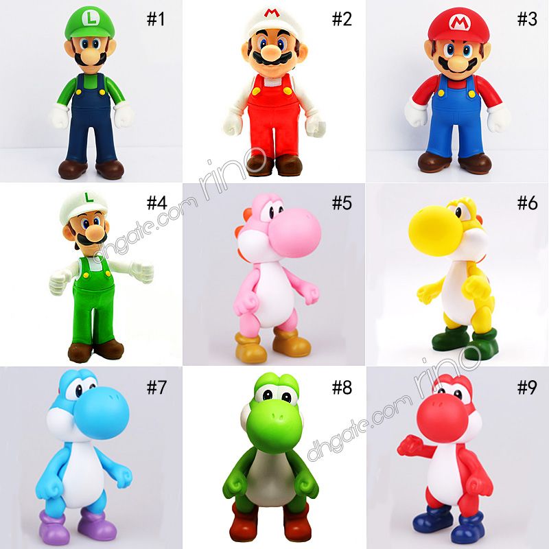 Figuras de acción de Super Mario Bros 9 Estilos Nuevo juego de dibujos animados Personajes de Figuras de acción de Super Mario Bros 9 Estilos Nuevo juego de dibujos animados Personajes de
