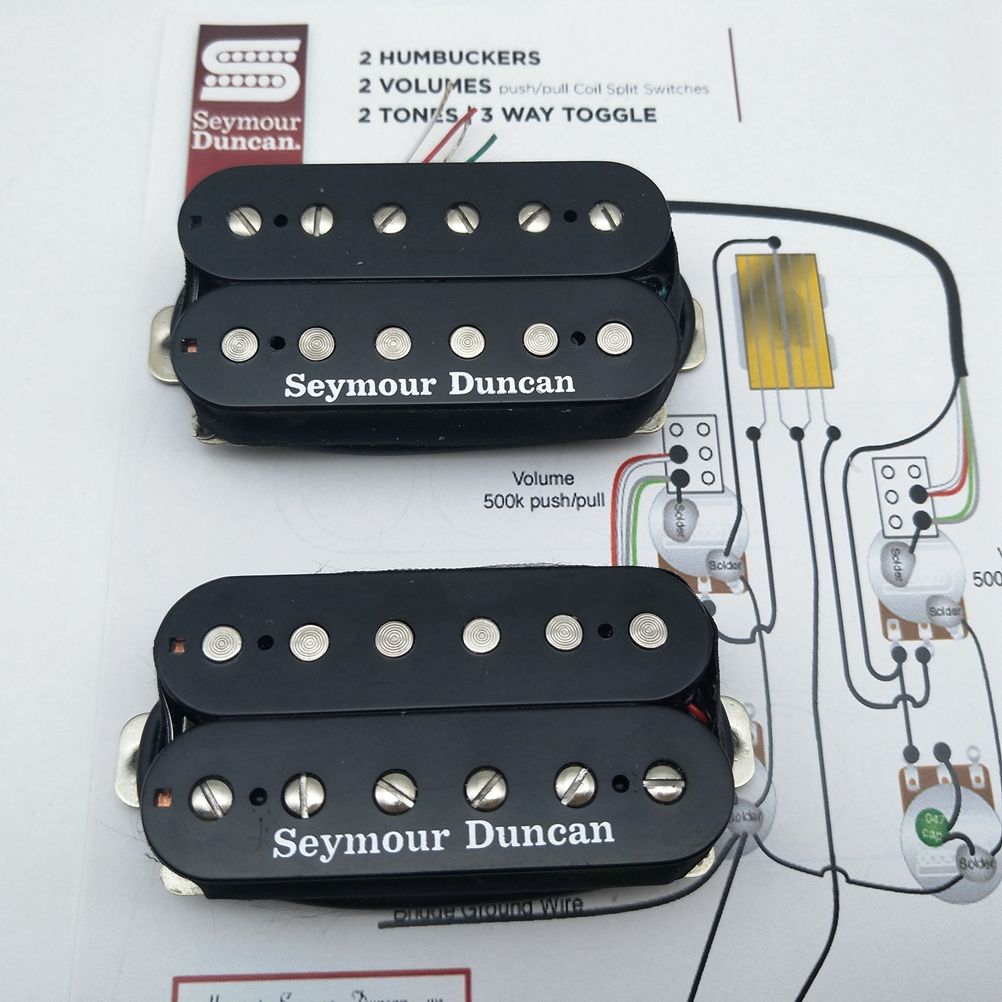 Seymour Duncan Pickups Sh 4 Jb Sh 2n Jazz Hot Rodded Humbucker Black Guitar Pickup One Set