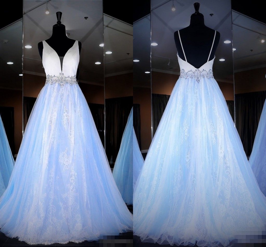 light blue pageant dress