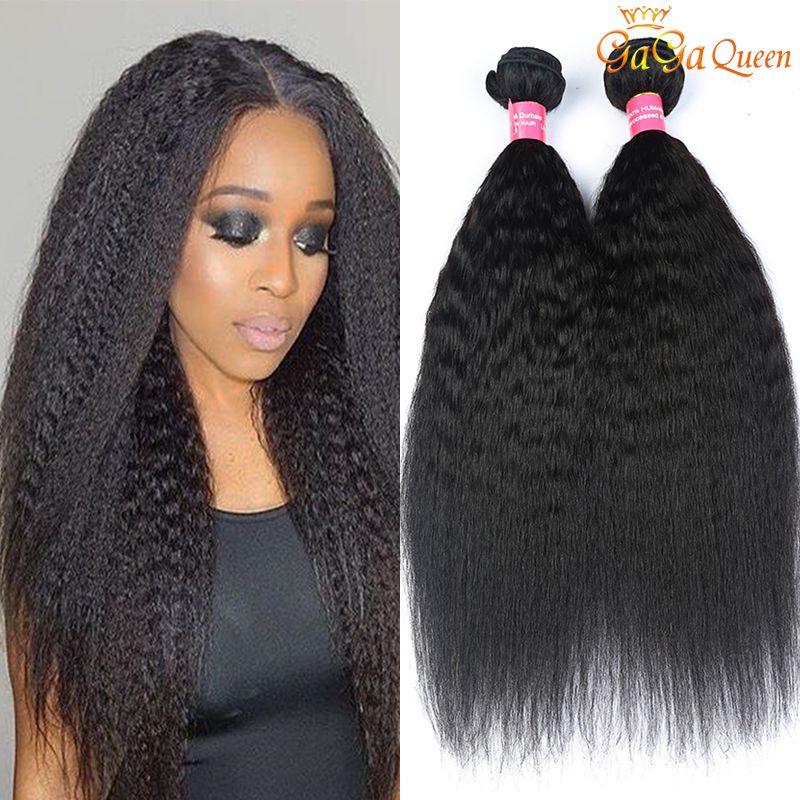 Peruvian Kinky Straight Virgin Hair 8a Peruvian Coarse Yaki