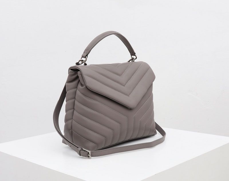 gray designer purse