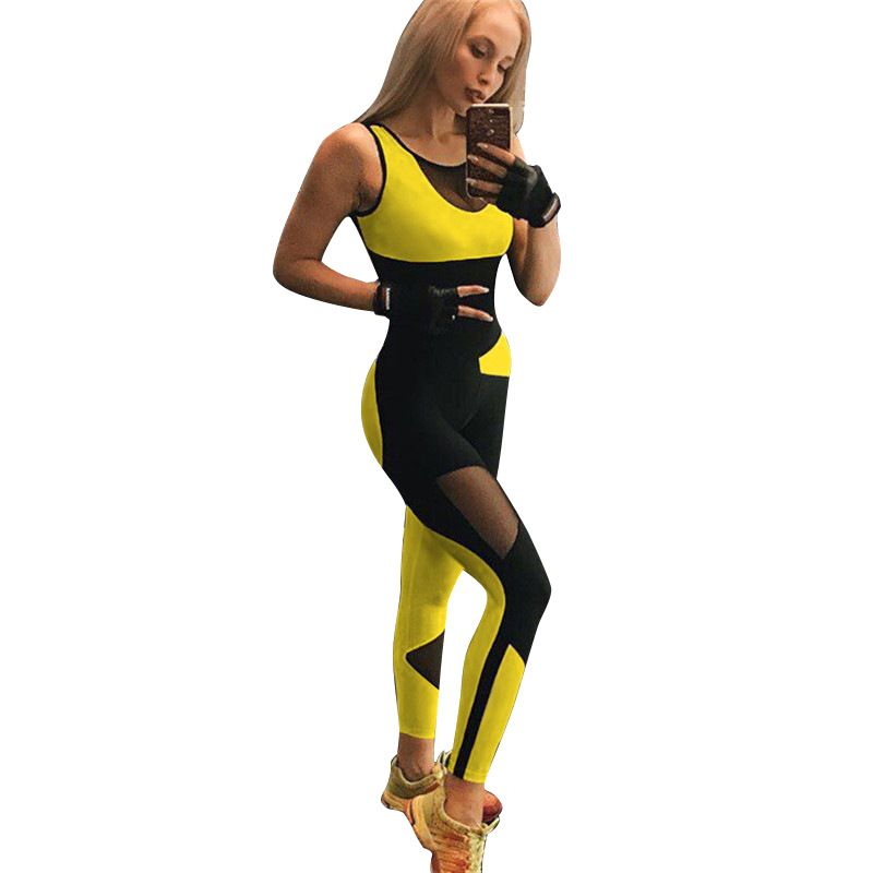 yellow and black jumpsuit