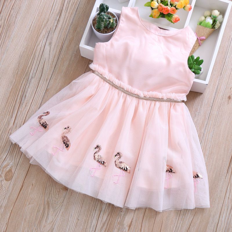 flamingo baby dress