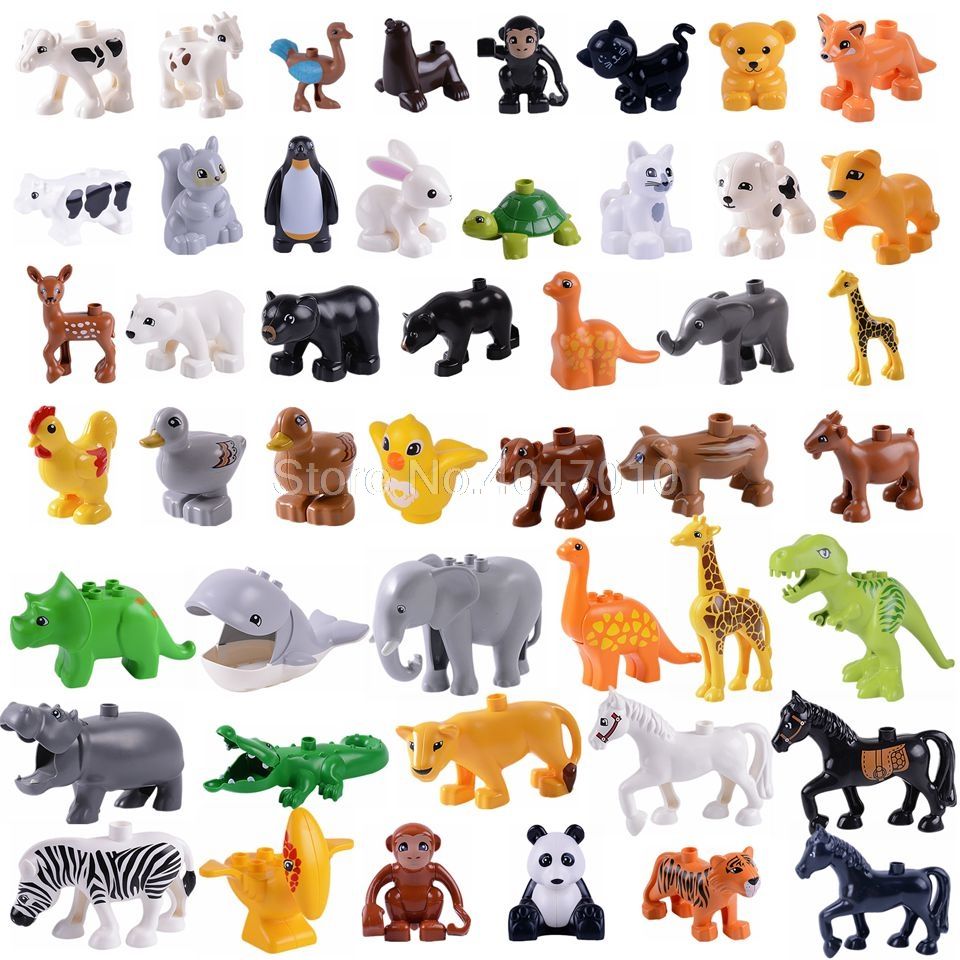 Dinosaurios Dino Animales de Juguete Figuras de Animales Zoo paquete conjunto tamaño ladrillos DUPLO ® como 