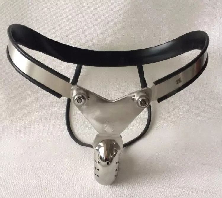 Male Stainless Steel Adjustable Chastity Belt Device Thong Pants Chastity Cag