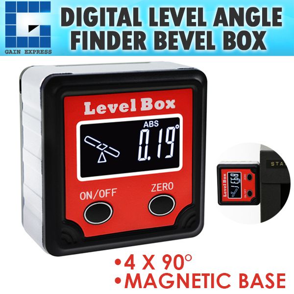 Portable Magnetic Digital Protractor Inclinometer Level Box Angle Finder Box UK 