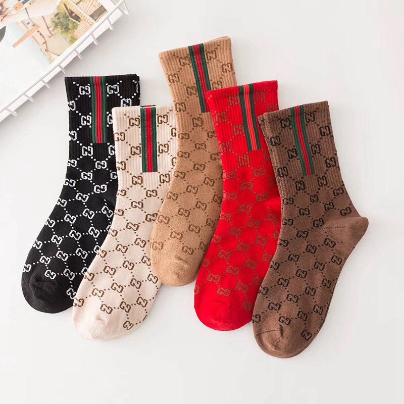 Gucci Unisex Para Hombre De Mujeres De Los Hombres Transpirable Larga Carta Del Calcetín De Algodón Elástico Se Divierte Chaussettes Elite Calcetín Calcetines Medias De 4,8 € | DHgate