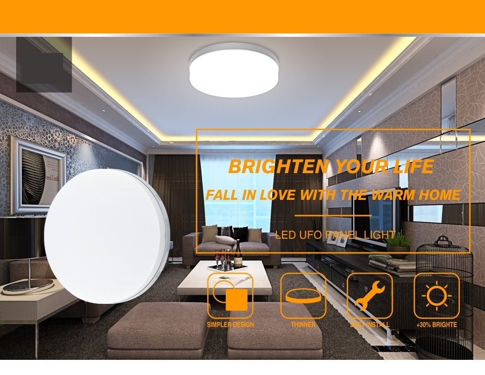 2019 Ronde Led Panel Licht 18w 24w 36w 48w Led Surface Plafond Downlight Ac 85 265 V Moderne Plafondlamp Voor Deroration Home Verlichting From