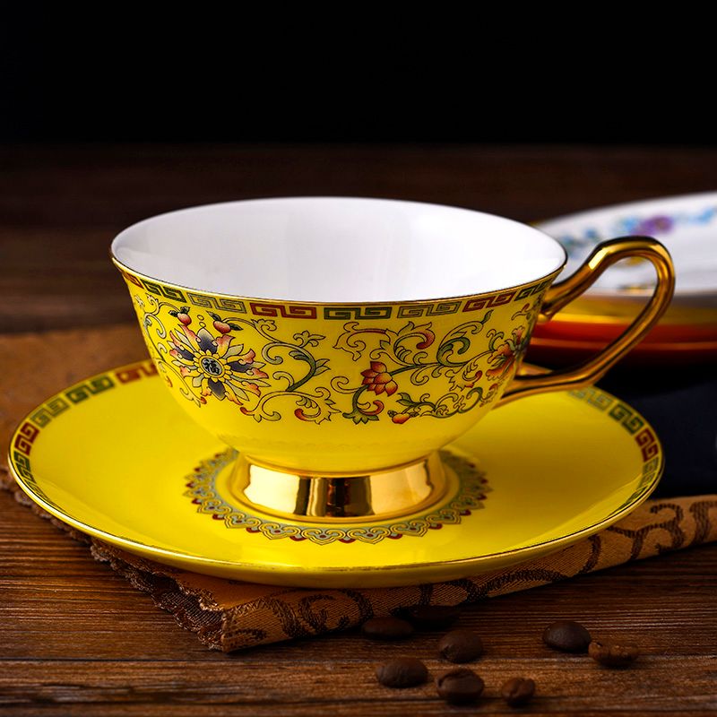 Karaca Klasik Altin Porselen Kahve Fincan Takimi Karaca
