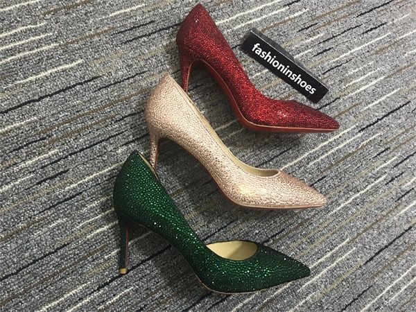 red bottoms with diamonds