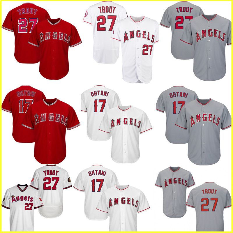 2020 Cheap Mens 27 Mike Trout Jersey 17 