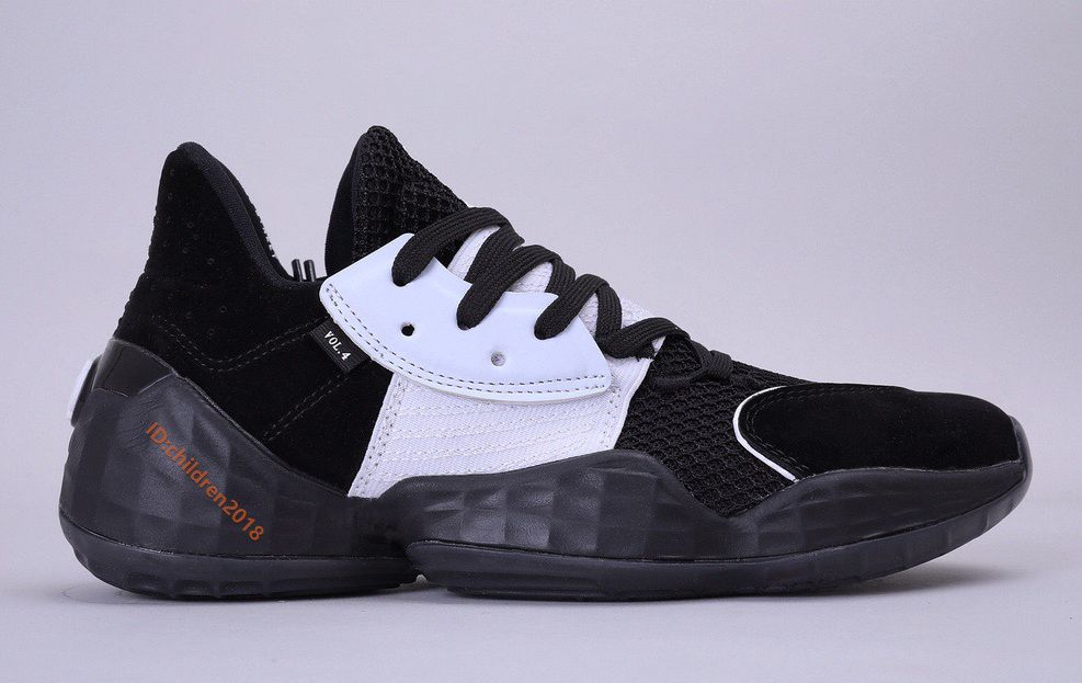  adidas Harden Vol. 4 Shoes Men's, Black, Size 4
