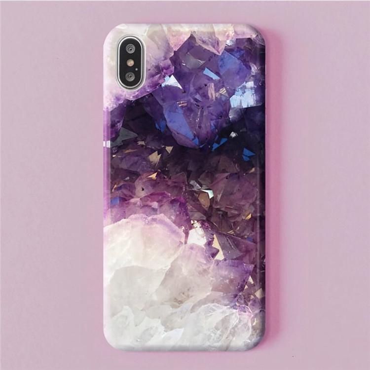 For Iphone 11 7 Plus Case 3d Purple Crystal Cover For Iphone X Xs