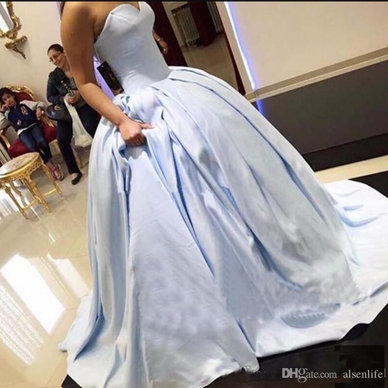 Ice Blue Ball Gown Quinceanera Dresses 